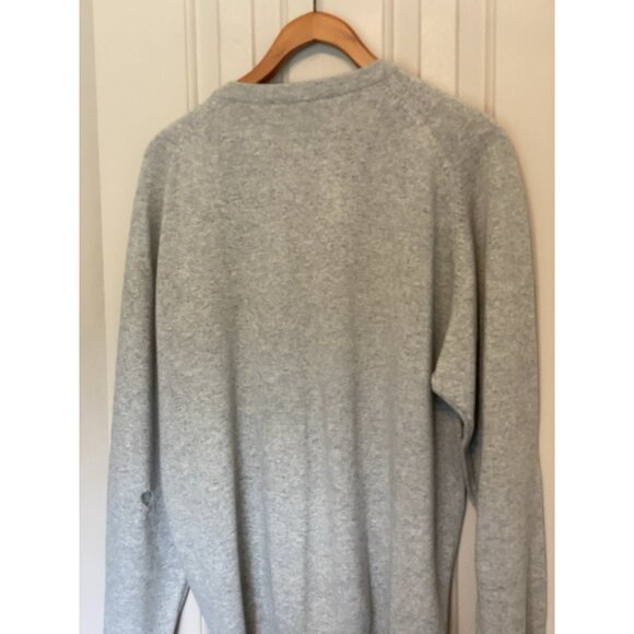 Daniel Bishop Men’s Gray 100% Cashmere Sweater L Distressed Holes Pilling Craft - Picture 6 of 7